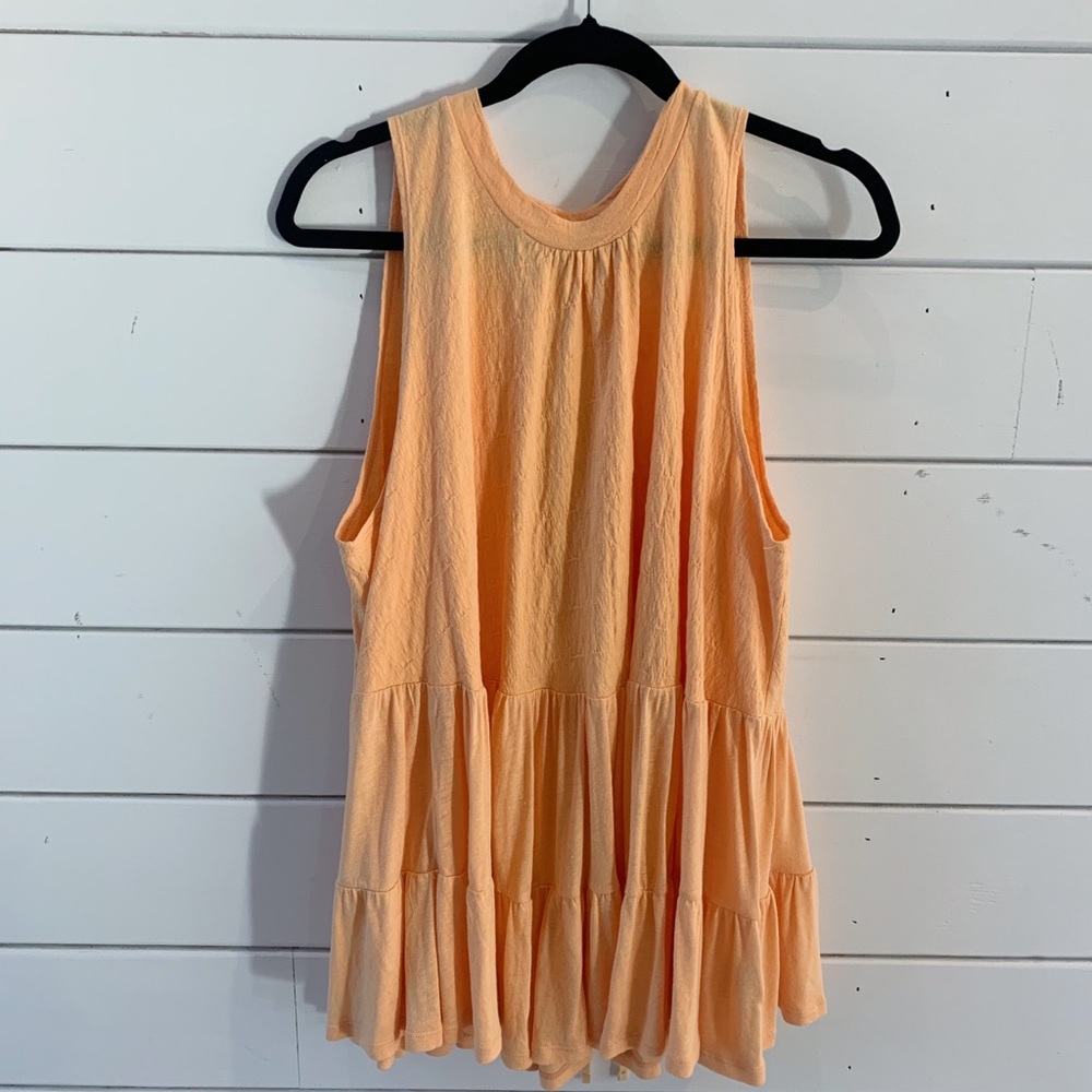Free people orange loose fitting tank